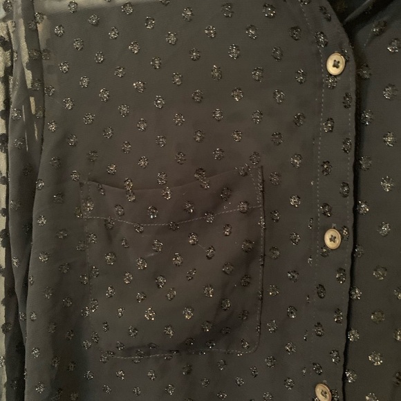 Abercrombie & Fitch Black Sheer Blouse - Picture 2 of 6